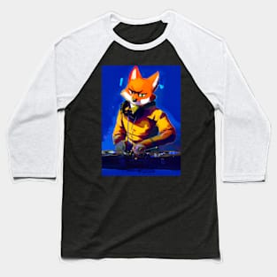 Fox at the DJ booth Baseball T-Shirt